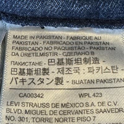 Levis 514 Jeans Mens 40x30 Blue Straight Leg Denim Low Rise Zip Fly - Thumbnail 5