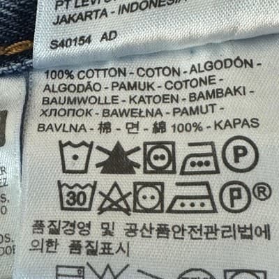 Levi's 505 Jeans Mens 35x30 Blue Denim Straight Leg 100 Cotton Classic - Thumbnail 3