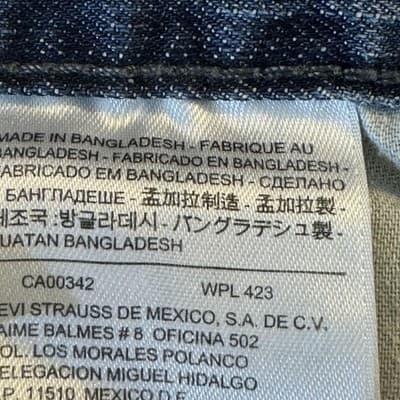 Levis 514 Jeans Mens 40x30 Blue Straight Leg Denim Low Rise Zip Fly - Thumbnail 4