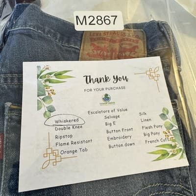 Levis 559 Jeans Mens 34x30 Blue Relaxed Straight Denim 5 Pocket Zip Fly - Thumbnail 9