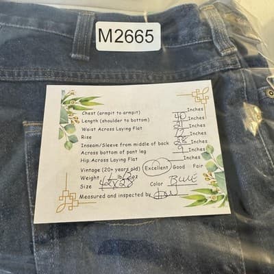 Carhartt Jeans Mens 42x28 Relaxed Fit Denim Workwear Utility Pants (42x28) - Thumbnail 6