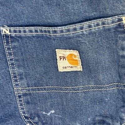 Carhartt FR Work Jeans Mens 44x30 CAT2 Arc Flash Denim Workwear (44x30) - Thumbnail 8