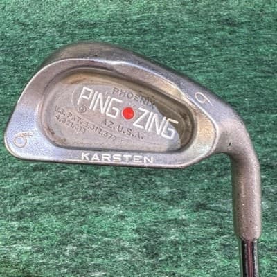 Ping Zing 6 Iron Red Dot KT-M Stiff Steel RH Karsten USA Vintage - Image 1
