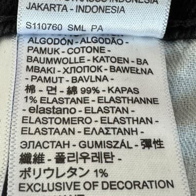 Levis 511 Jeans Mens 46x30 Black Slim Fit Stretch Denim Mid Rise Zip Fly - Thumbnail 5