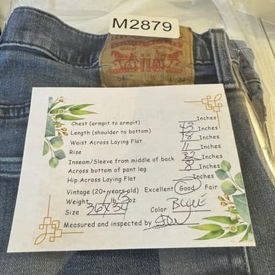 Levis 514 Jeans Mens 40x30 Blue Straight Leg Denim Low Rise Zip Fly - Thumbnail 10