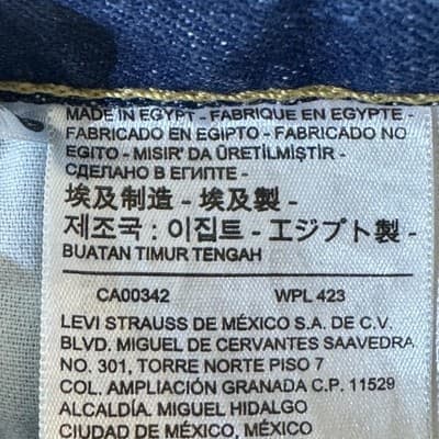 Levis 505 Jeans Mens 36x32 Blue Straight Leg Denim Zip Fly Regular Fit - Thumbnail 4