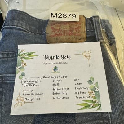 Levis 514 Jeans Mens 40x30 Blue Straight Leg Denim Low Rise Zip Fly - Thumbnail 9