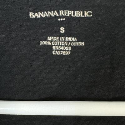 Banana Republic Women's Black Scroll Work Crew Neck Cap Sleeve Blouse S W 216 - Thumbnail 4