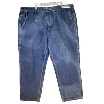 Carhartt FR Work Jeans Mens 44x30 CAT2 Arc Flash Denim Workwear (44x30) - Image 1