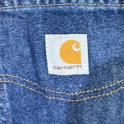 Carhartt Jeans Mens 42x28 Relaxed Fit Denim Workwear Utility Pants (42x28) - Thumbnail 3