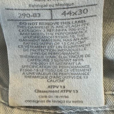 Carhartt FR Work Jeans Mens 44x30 CAT2 Arc Flash Denim Workwear (44x30) - Thumbnail 10