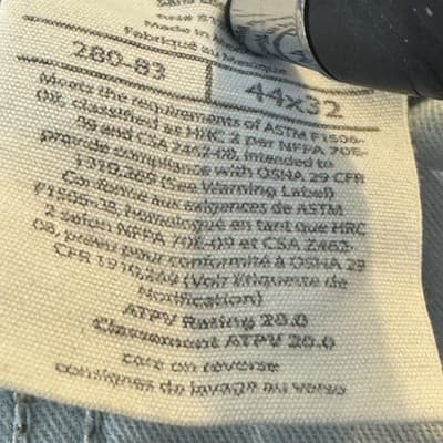 Carhartt FR Jeans Mens 44x32 Arc Flash Denim Work Pants Heavy Duty (44x32) - Thumbnail 7