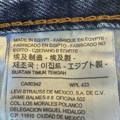 Levi's 505 Jeans Mens 35x30 Blue Denim Straight Leg 100 Cotton Classic - Thumbnail 10