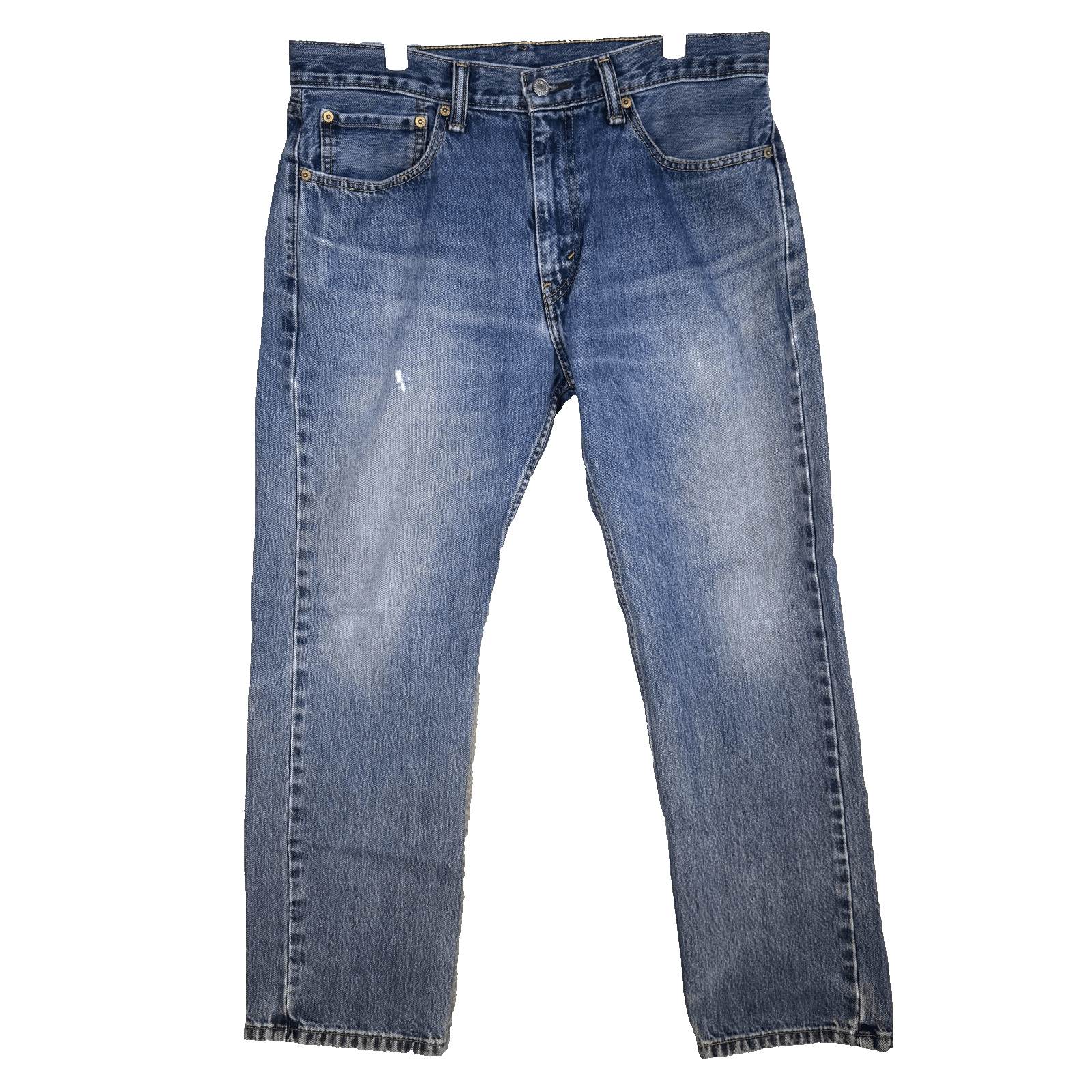 Levi's 505 Jeans Mens 35x30 Blue Denim Straight Leg 100 Cotton Classic - Image 1