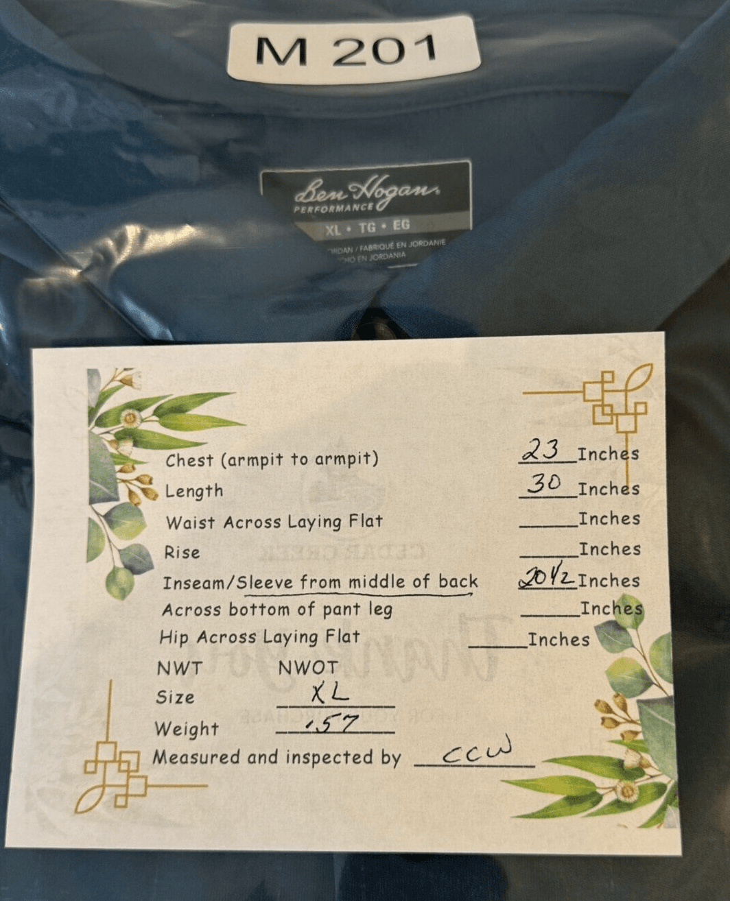 Ben Hogan Polo Shirt Men’s XL Navy Blue 100% Polyester Performance Golf Collared - Thumbnail 13