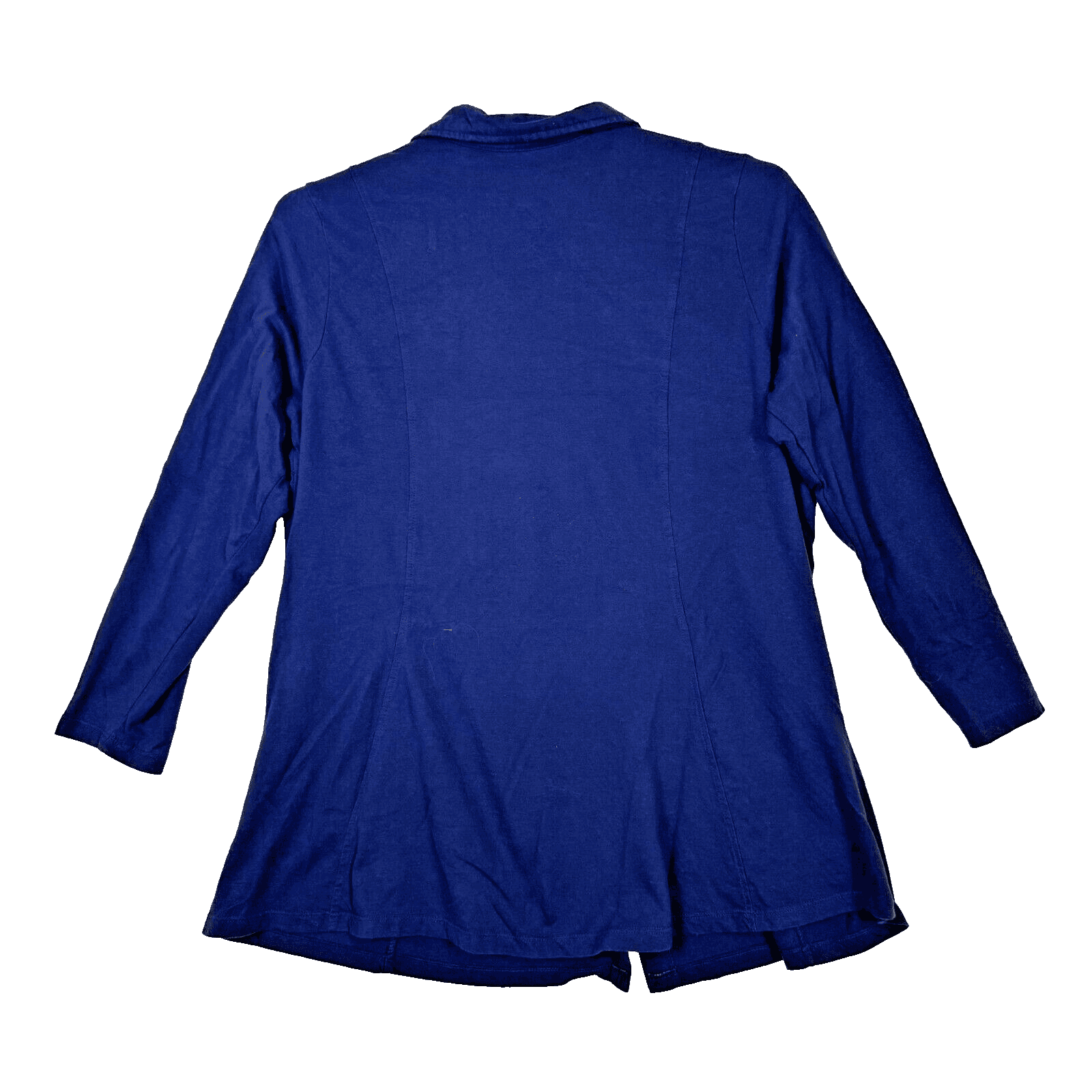 Woman Within Womens Plus 18/20 Pintucked Button-Down Shirt Navy Blue Cotton W313 - Thumbnail 2