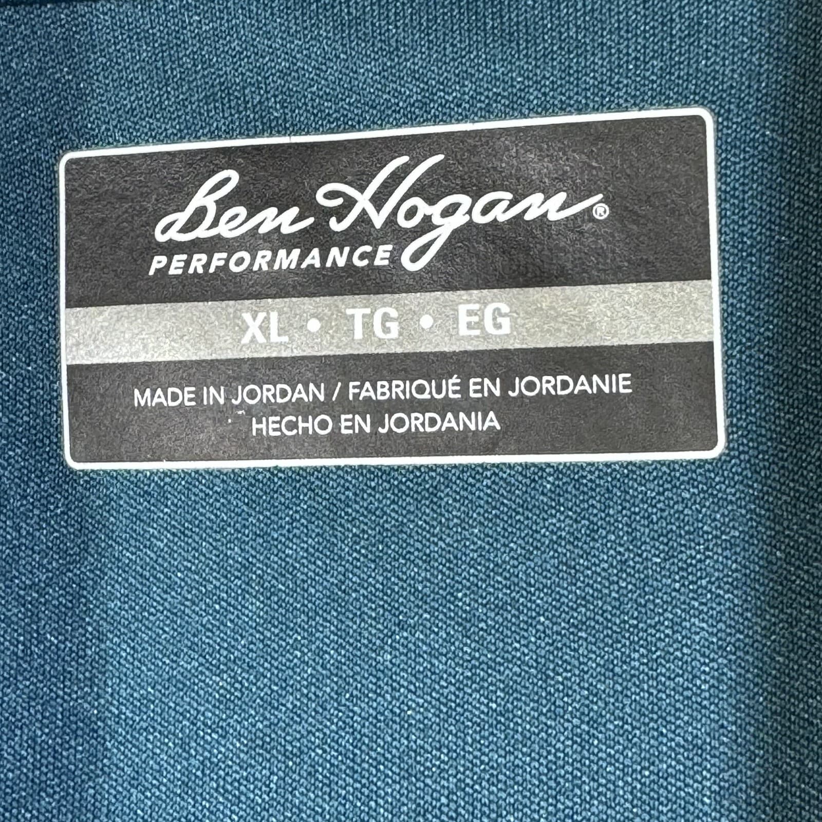 Ben Hogan Polo Shirt Men’s XL Navy Blue 100% Polyester Performance Golf Collared - Thumbnail 7