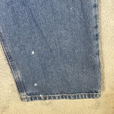 Carhartt Jeans Mens 38x32 Blue Relaxed Fit Workwear Denim Pants (38x32) - Thumbnail 3