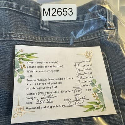 Carhartt Jeans Mens 38x32 Blue Relaxed Fit Workwear Denim Pants (38x32) - Thumbnail 8