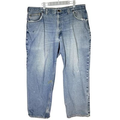 Carhartt Jeans Mens 40x30 Blue Relaxed Fit Workwear Denim Pants (40x30) - Image 1