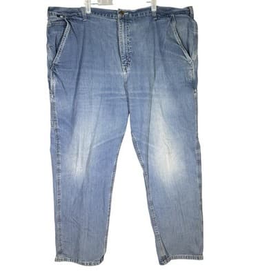 Carhartt FR Jeans Mens 46x32 Blue Flame Resistant Carpenter Workwear (48x32) - Image 1