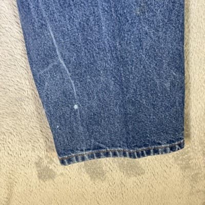 Carhartt Jeans Mens 36x32 Blue Relaxed Fit Workwear Denim Pants (36x32) - Thumbnail 3