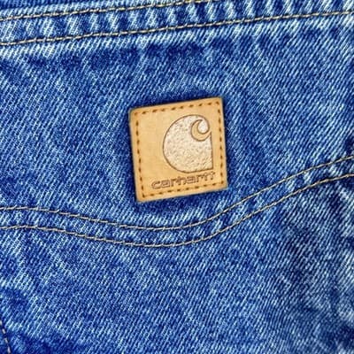 Carhartt Jeans Mens 40x36 Blue Relaxed Fit B17-DST Straight Denim Pants Workwear - Thumbnail 3