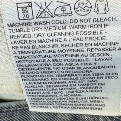 Levis 514 Jeans Mens 34x32 Blue Whiskered Straight Leg Denim Pants Worn Hem - Thumbnail 6