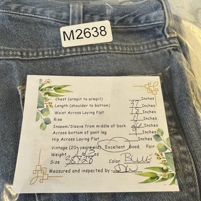 Carhartt Jeans Mens 38x28 Blue Relaxed Fit Workwear Denim Pants (38x28) - Thumbnail 6