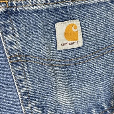 Carhartt Jeans Mens 38x28 Blue Relaxed Fit Workwear Denim Pants (38x28) - Thumbnail 3