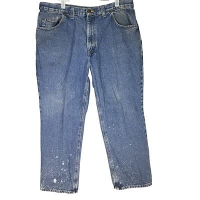 Carhartt Jeans Mens 34x32 Blue Relaxed Fit Workwear Utility Denim Pants (34x32) - Image 1