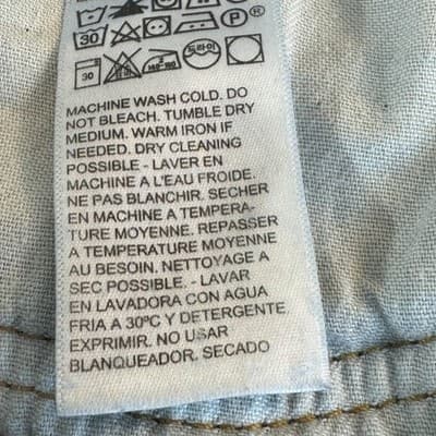 Levis 511 Jeans Mens 40x32 Blue Slim Fit Stretch Denim Whiskered Classic - Thumbnail 6