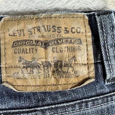 Levis 511 Jeans Mens 34x30 Blue Skinny Fit Whiskered Denim Stretch Medium Wash - Thumbnail 3