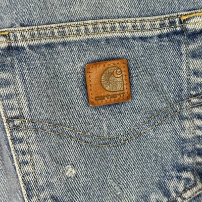 Carhartt Jeans Mens 40x30 Blue Relaxed Fit Workwear Denim Pants (40x30) - Thumbnail 7