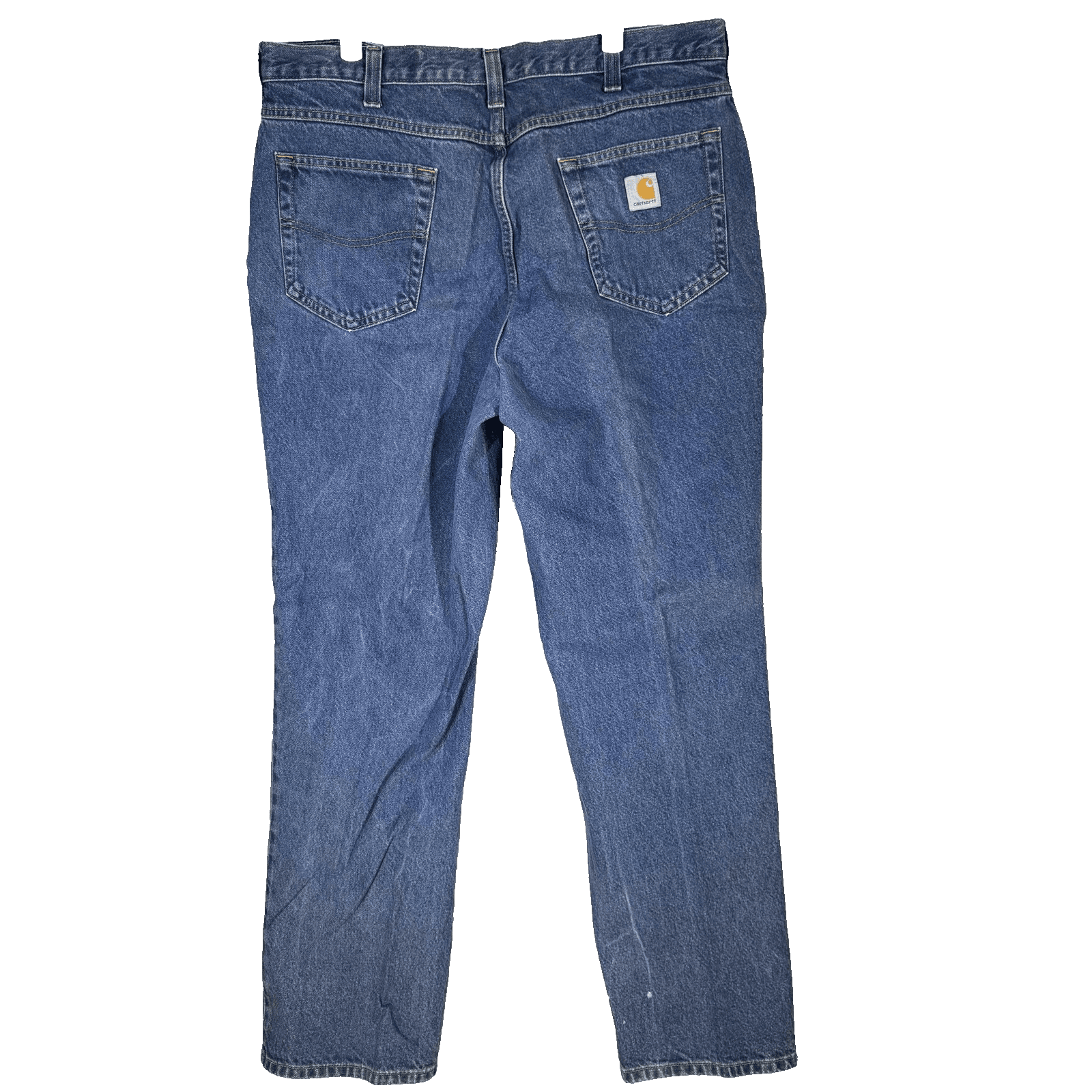 Carhartt Jeans Mens 36x32 Blue Relaxed Fit Workwear Denim Pants (36x32) - Thumbnail 2