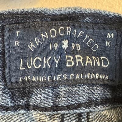 Lucky Brand Jeans Mens 36x30 Blue 221 Original Straight Whiskered Denim Pants - Thumbnail 9