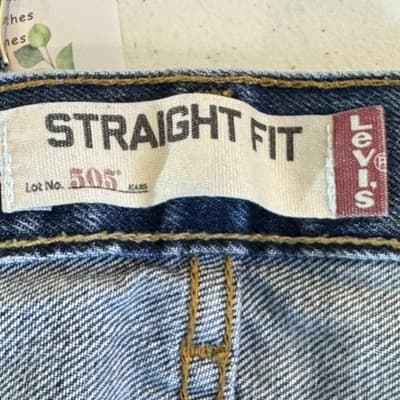 Levis 505 Jeans Mens 34x30 Blue Denim Straight Fit Medium Wash Classic Pants - Thumbnail 6