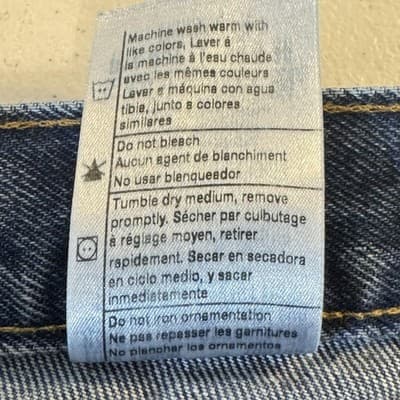 Carhartt Jeans Mens 40x36 Blue Relaxed Fit B17-DST Straight Denim Pants Workwear - Thumbnail 6