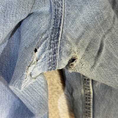 Carhartt FR Jeans Mens 46x32 Blue Flame Resistant Carpenter Workwear (48x32) - Thumbnail 5