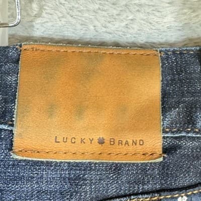 Lucky Brand Jeans Mens 38x30 Blue 221 Original Straight Whiskered Denim Pants - Thumbnail 3