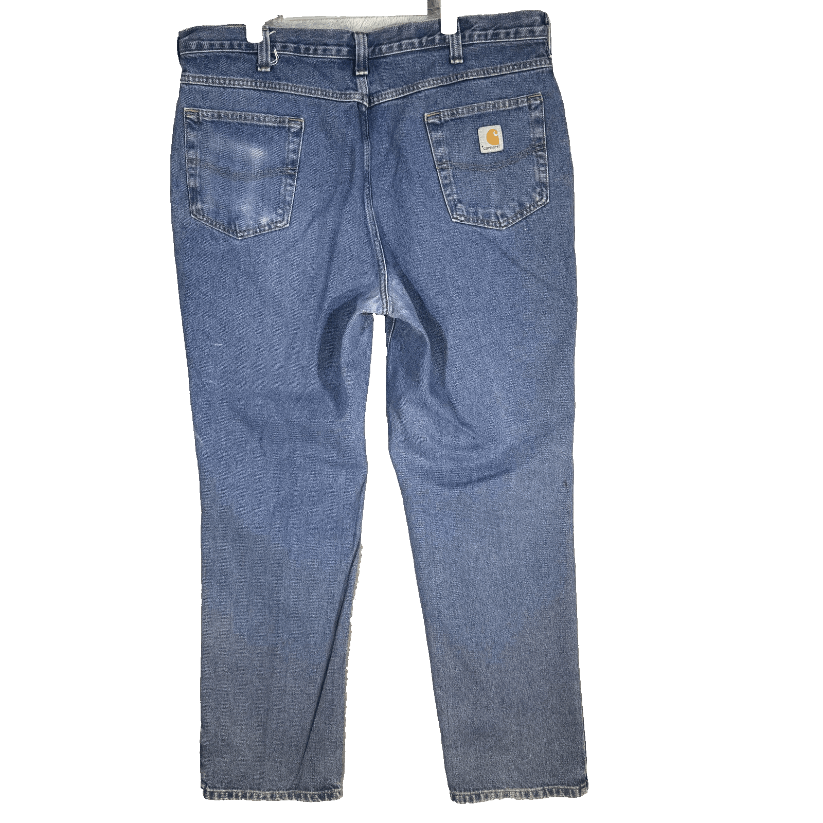 Carhartt Jeans Mens 38x32 Blue Relaxed Fit Workwear Denim Pants (38x32) - Thumbnail 2