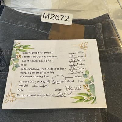 Lucky Brand Jeans Mens 38x30 Blue 221 Original Straight Whiskered Denim Pants - Thumbnail 11