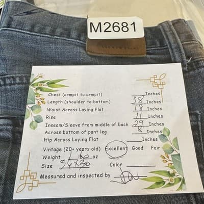 Lucky Brand Jeans Mens 36x30 Blue 221 Original Straight Whiskered Denim Pants - Thumbnail 12