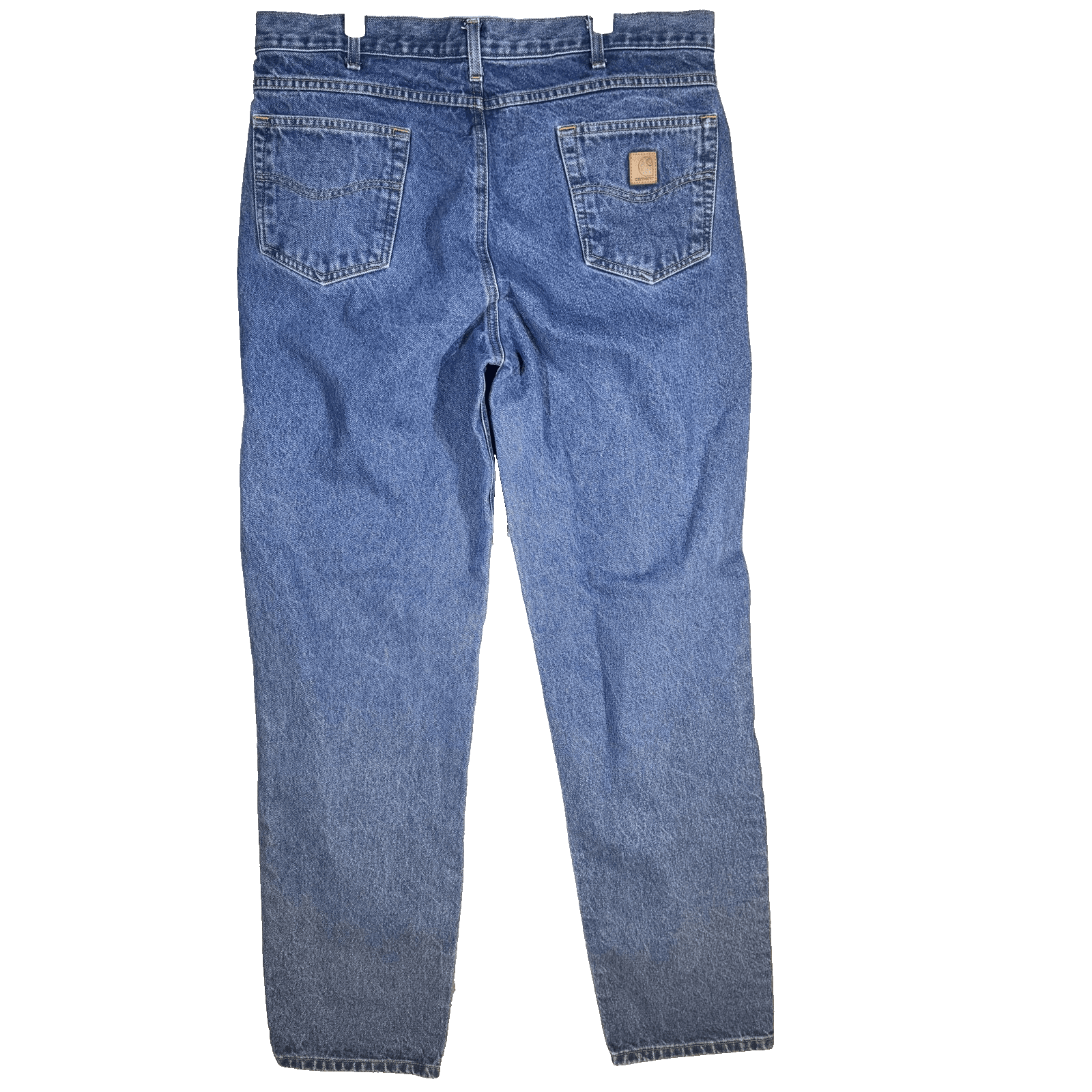 Carhartt Jeans Mens 40x36 Blue Relaxed Fit B17-DST Straight Denim Pants Workwear - Thumbnail 2
