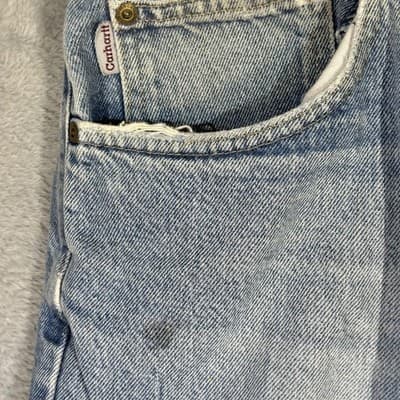 Carhartt Jeans Mens 40x30 Blue Relaxed Fit Workwear Denim Pants (40x30) - Thumbnail 3