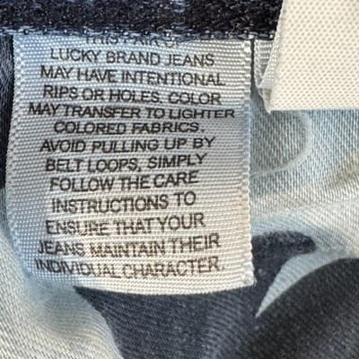 Lucky Brand Jeans Mens 36x30 Blue 221 Original Straight Whiskered Denim Pants - Thumbnail 4