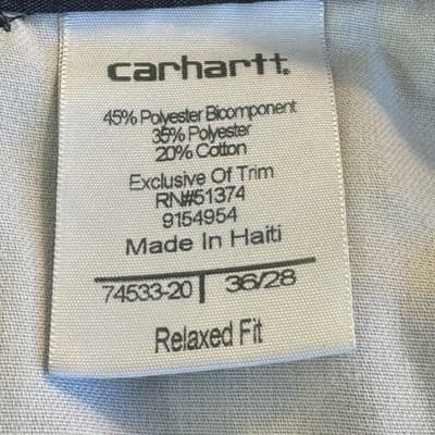Carhartt Pants Mens 36x28 Relaxed Fit Ripstop Workwear Cargo Utility Zip Pocket - Thumbnail 6