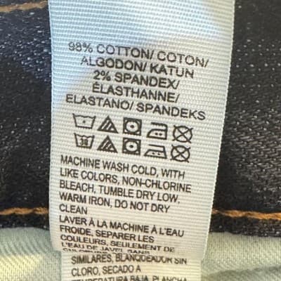 Lucky Brand Jeans Mens 38x30 Blue 221 Original Straight Whiskered Denim Pants - Thumbnail 7