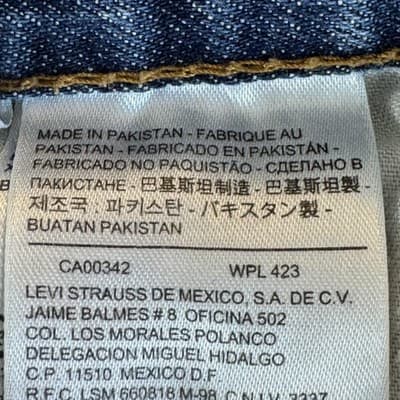 Levis 569 Jeans Mens 38x32 Relaxed Straight Heavyweight Whiskered Distressed - Thumbnail 6