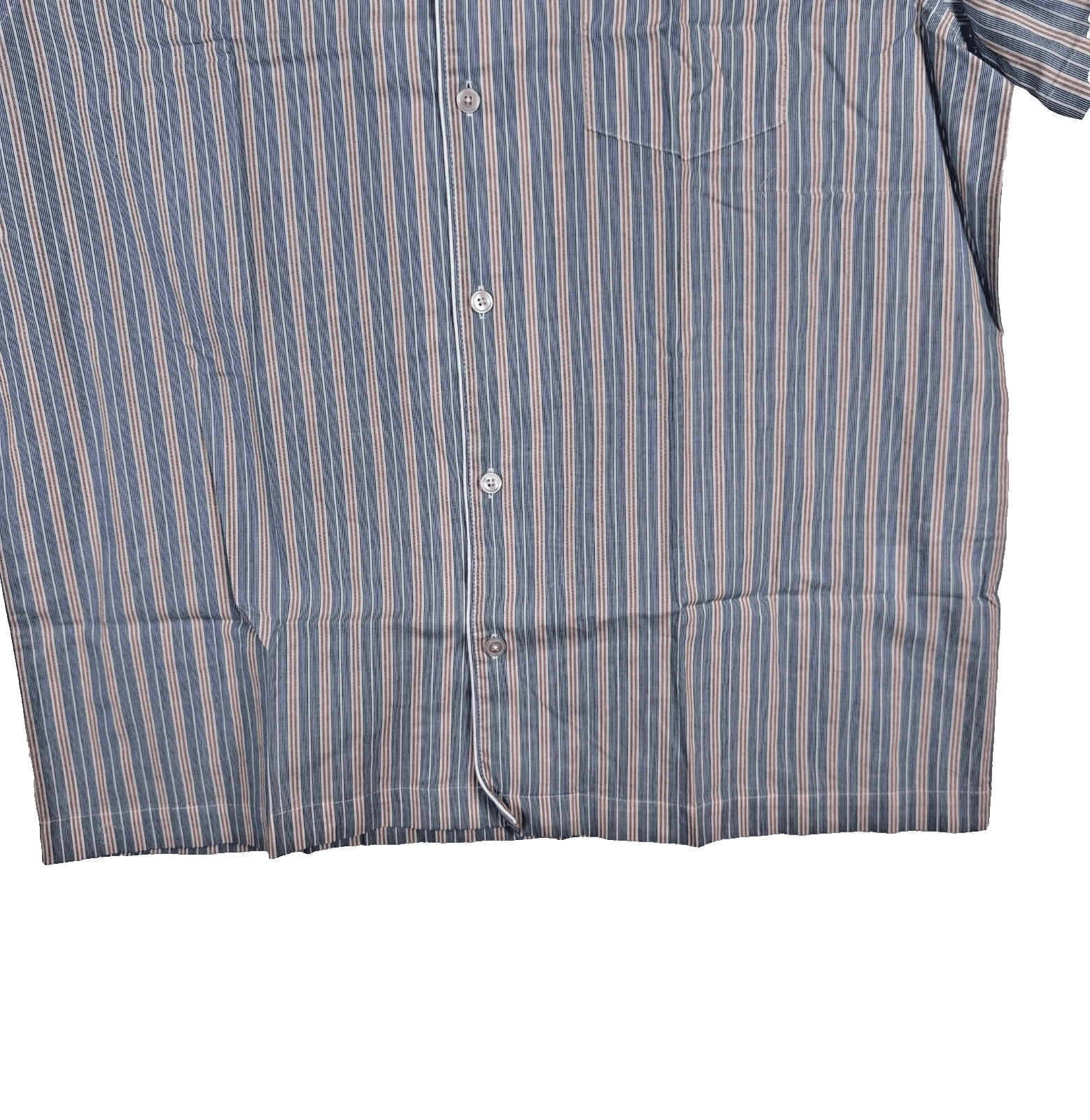 J.Crew Men’s Large Blue & Red Stripe Short Sleeve Cotton Pajama Shirt Bu M 169 - Thumbnail 4